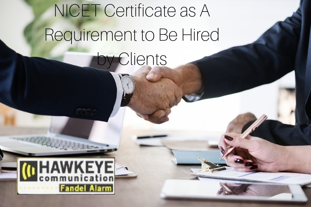 NICET Certificate as A Requirement to Be Hired by Clients