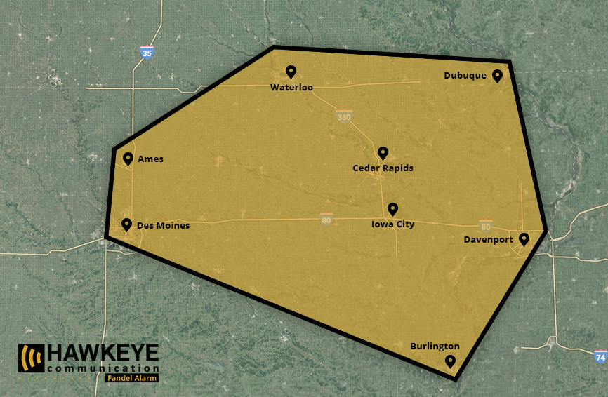 Hawkeye Communication Service Map